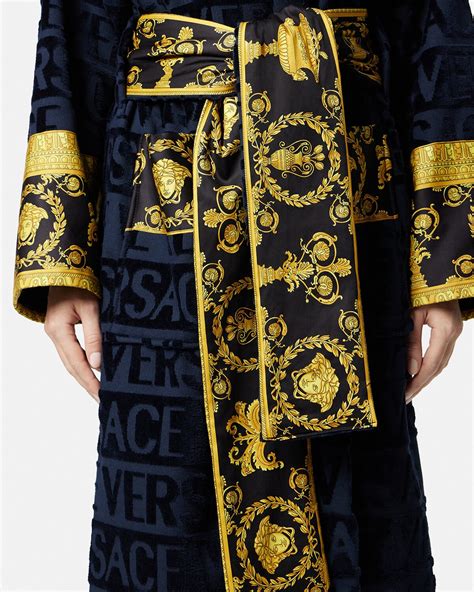 versace robe baroque|versace hooded bathrobe.